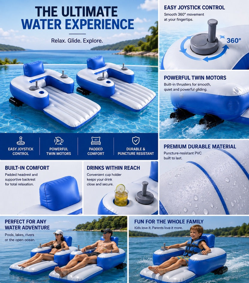 HELIOS Super Glide — Motorized Water Lounger